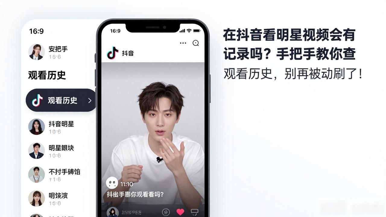 在抖音看明星视频会有记录吗？手把手教你查看观看历史，别再被动刷了！